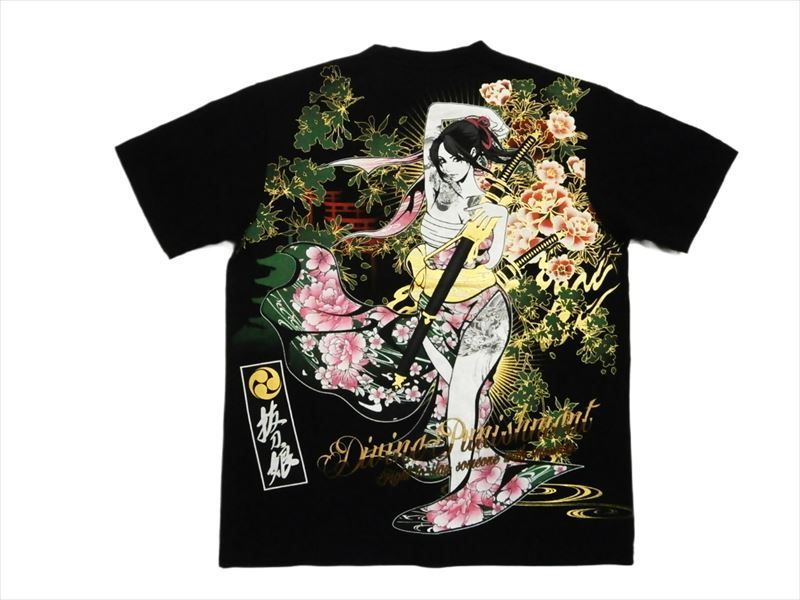抜刀娘 バットウムスメ 半袖 Tシャツ 242123 和柄 プリント 
