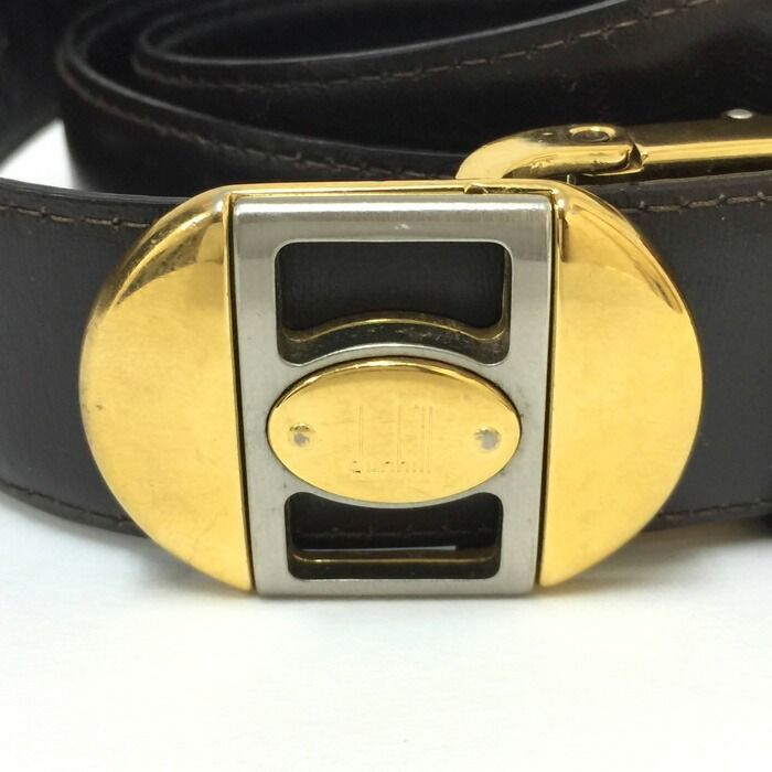ダンヒル Dunhill レザー リバーシブルベルト ブラウン ブラック