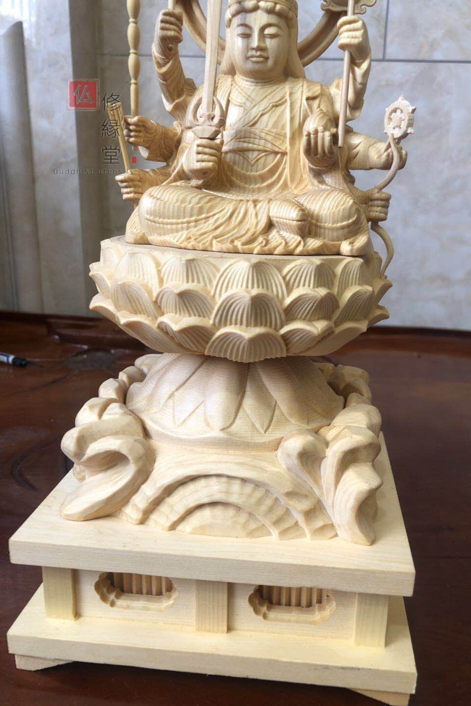 珍品 木彫仏像十二神将立像一式 彫刻 一刀彫 天然木檜材 仏教工芸 仏師 