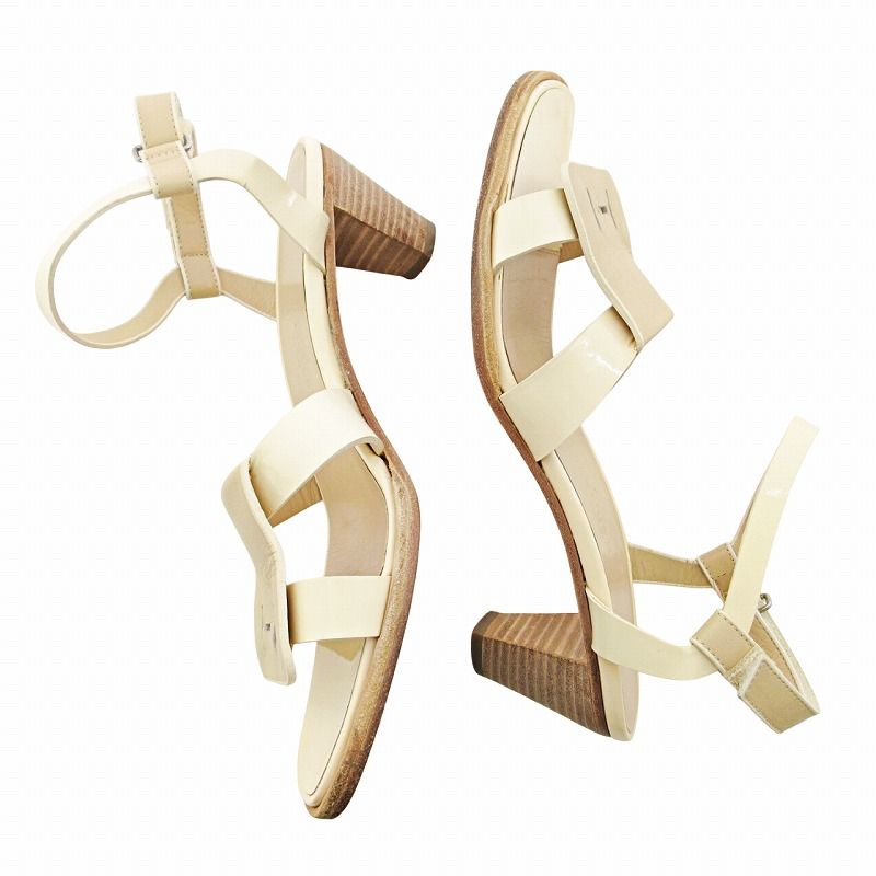エルメス HERMES Hロゴ アンクルストラップ レザー サンダル