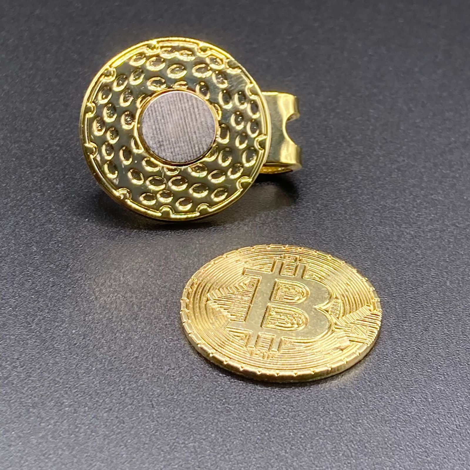 ゴルフボールマーカー 2点セット 2個セット ビットコインモデル マグネット付き ゴールド ブラック キャップ 磁石付きゴルフボールマーカー ゴルフ アクセサリー - メルカリ