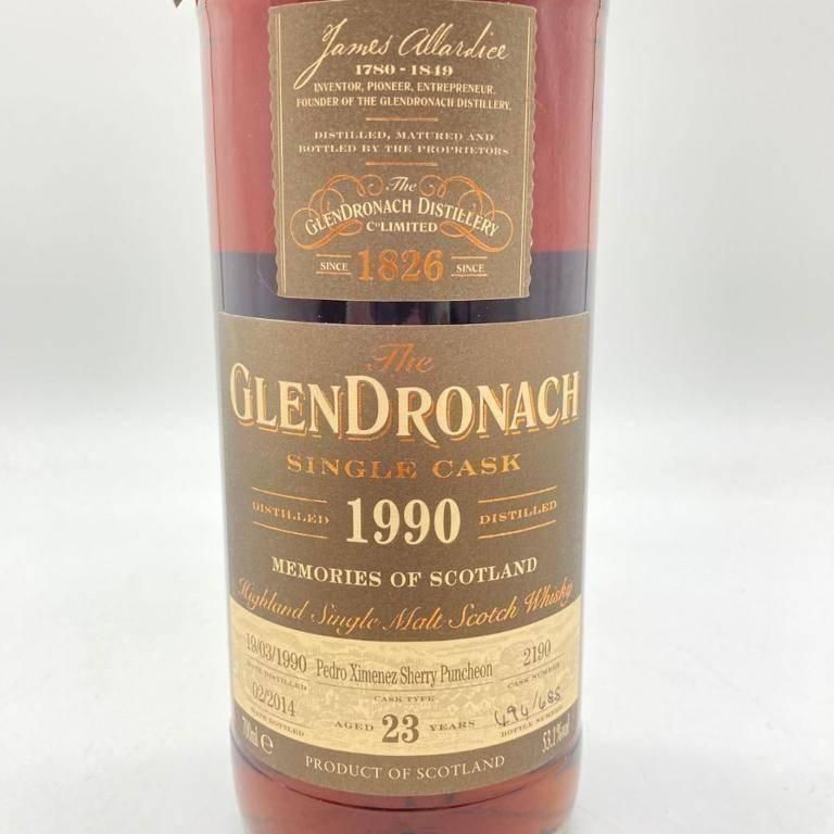 グレンドロナック シングルカスク 1990 23年 PXシェリー パンチョン 700ml 53.1% GLENDRONACH 1990 23  Years Old PX Sherry Puncheon【M2】 - メルカリ