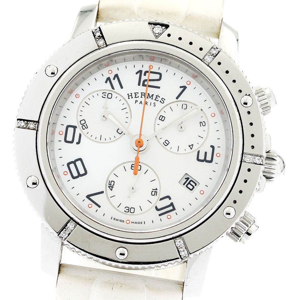 エルメス HERMES CP2.430 クリッパーダイバー クロノ デイト クォーツ ボーイズ_885279