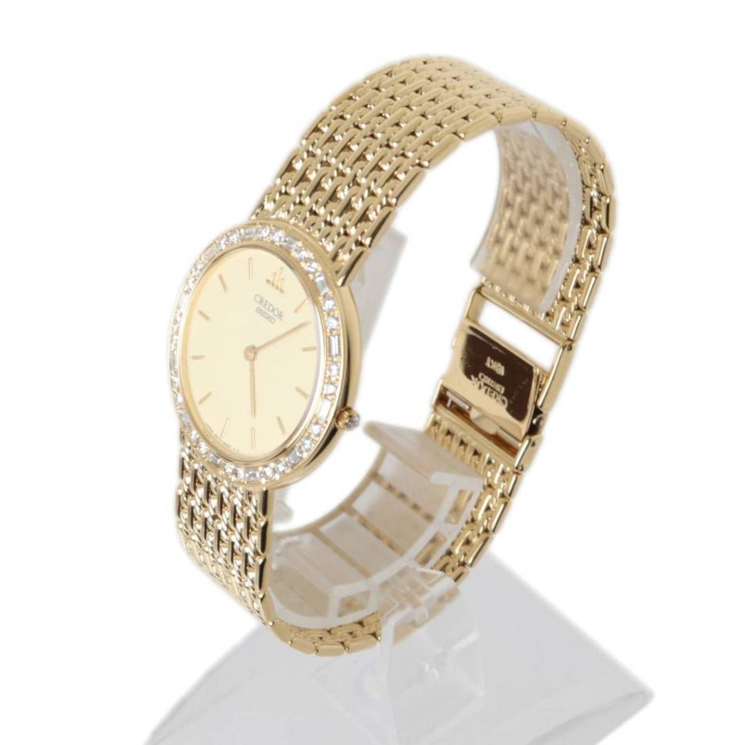 SEIKO/セイコー クレドール ベゼルダイヤ K18 金無垢 メンズ