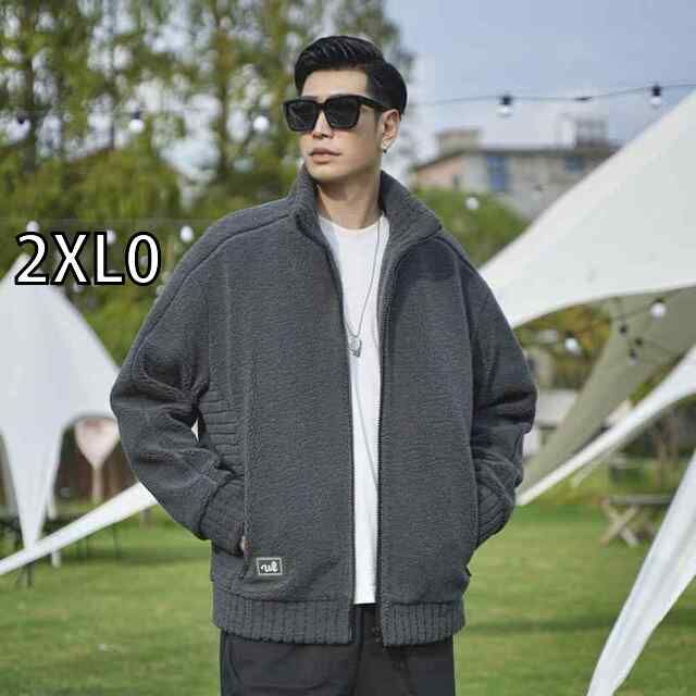 2XL0 秋冬 コーデ メンズ 服 シンプル ファッション オシャレ 大人 かっこいい 大きいサイズ ストリート 紳士服 ラムウール ジャケット アウター フリース 綿服