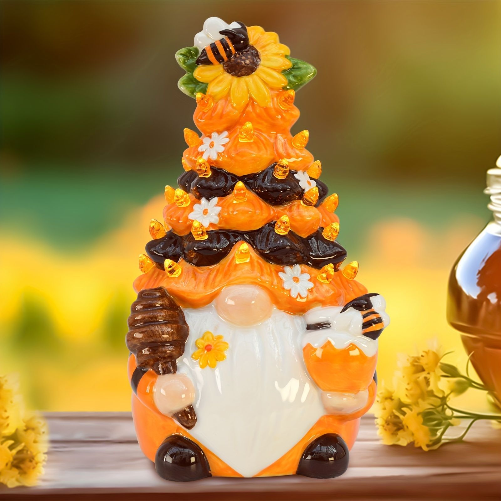 アヒル型陶器花瓶 花柄エプロン 手書き ポルトガル製 アヒル型陶器花瓶