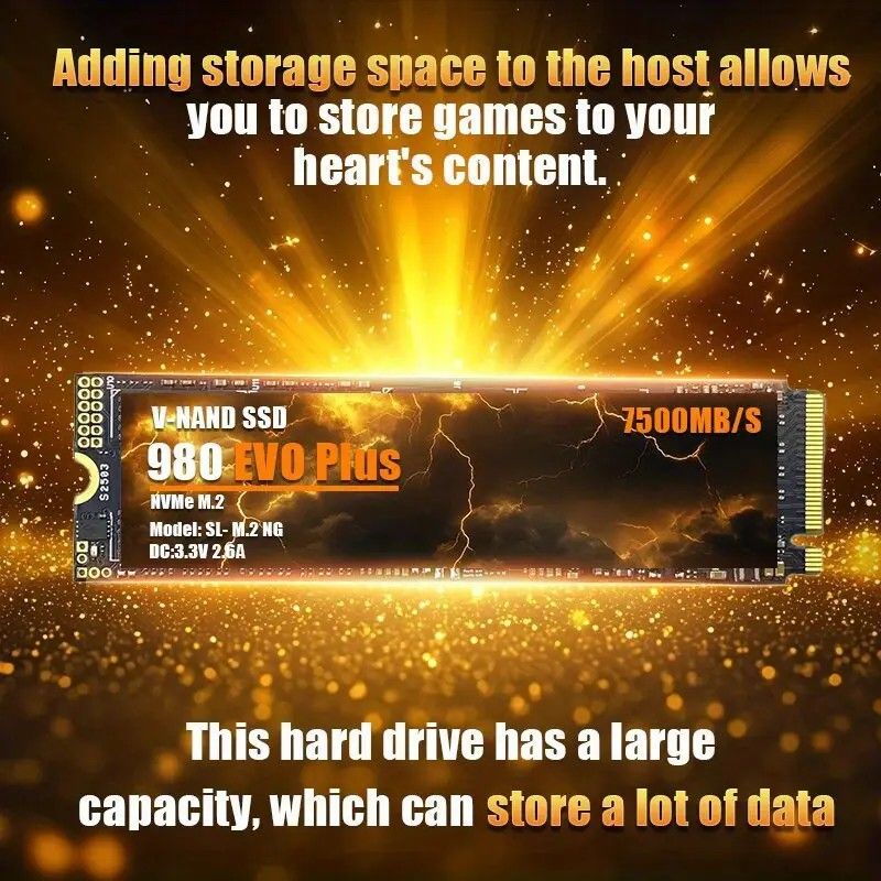 Zhejiang M2 SSD 2TB NVMe M.2 ハードディスク インテリジェント冷却 内臓ソリッドステートドライブ Read|Write 7 500MBs バッテリー不要 ゲーミング PC用