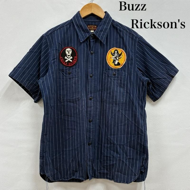 【✨美品】バズリクソンズ ワークシャツ ヘリンボーンストライプ L バズリクソンズ BR27159 ヘリンボーンツイル ワークシャツ