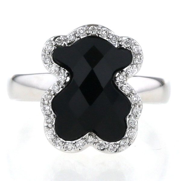 トウス ベアオニキスダイヤモンドリング750WG【美品】 トウス TOUS  