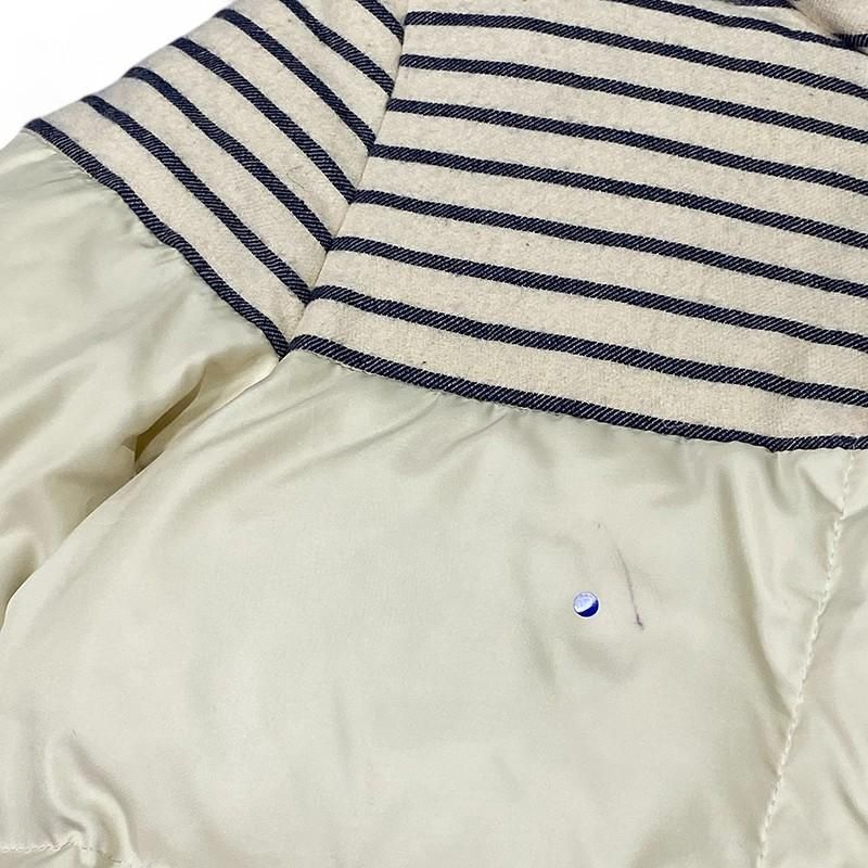 BEAMS GOLF ビームスゴルフ ダウンジャケット ベージュ S ボーダー BEAMS GOLF ビームスゴルフ ダウンジャケット ベージュ S