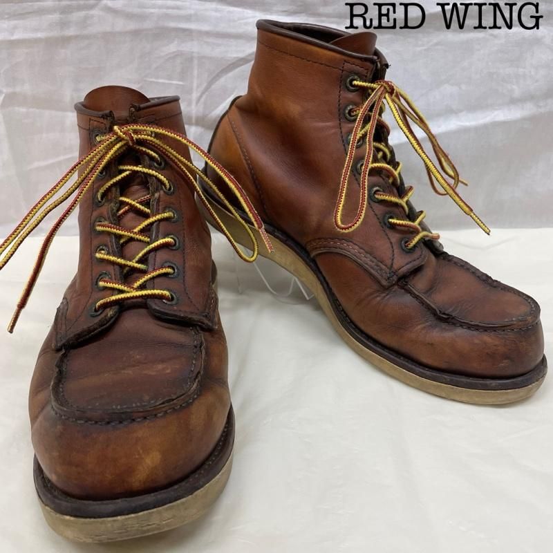 RED WING レッドウィング 革靴 E875 9599378 レザー ブラウン ブーツ レースアップ ソール減り