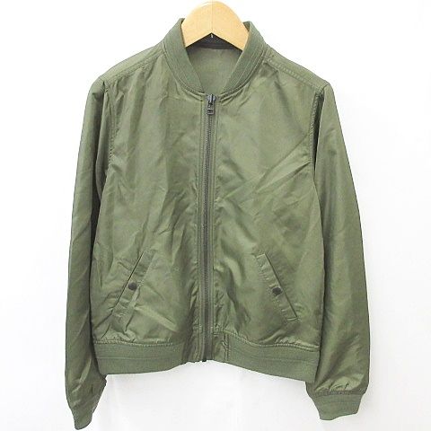 アズールバイマウジー AZUL by moussy フライトジャケット ブルゾン ジャンバー ジップアップ MA-1 緑 グリーン カーキ M