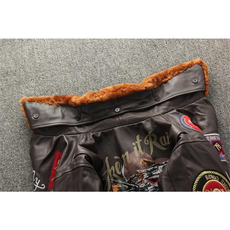 フライトジャケット 。ジャケット 綿入り 牛革 中綿 レザー