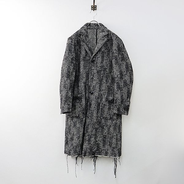 メンズ DIESEL ディーゼル ウールミックス ヘリンボーン チェスター