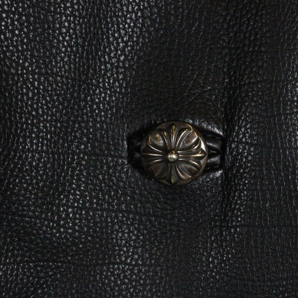 クロムハーツ　CHROMEHEARTS オールレザー　Pコート CHROME HEARTS (クロムハーツ) U FELONY Leather P Coat レザー P