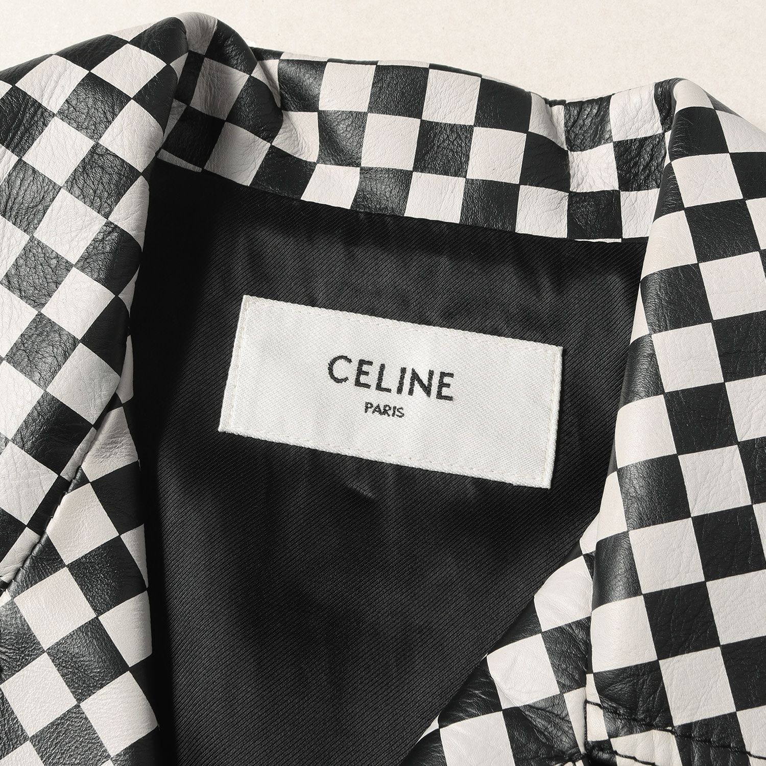 CELINE セリーヌ ライダースジャケット 19AW スタッズ チェッカー