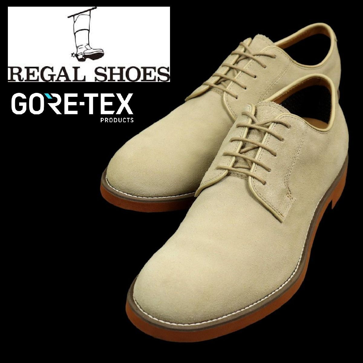 S3462 GORE-TEX REGAL リーガル レザーシューズ ビジネスシューズ プレーントゥ オールレザー ゴアテックス サイズ25.5cm