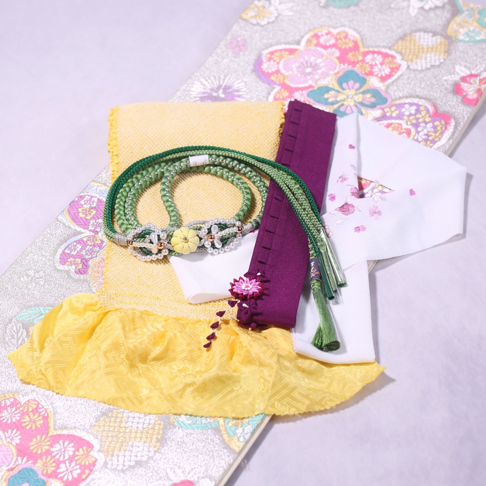 振袖フルセット 振袖セット 振袖 Lサイズ 中古 ピンク×古典柄 美品