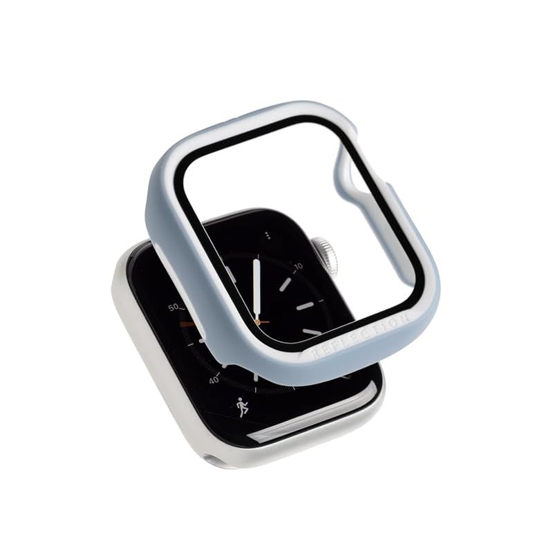 iFace Reflection Apple Watch Series SE(第2/1世代)/6/5/4(40mm)専用 強化ガラス一体型 ケース (ペールブルー)【 アイフェイス アップル ウォッチ ケース 全面保護 アップルウォッチ カバー フレーム  0