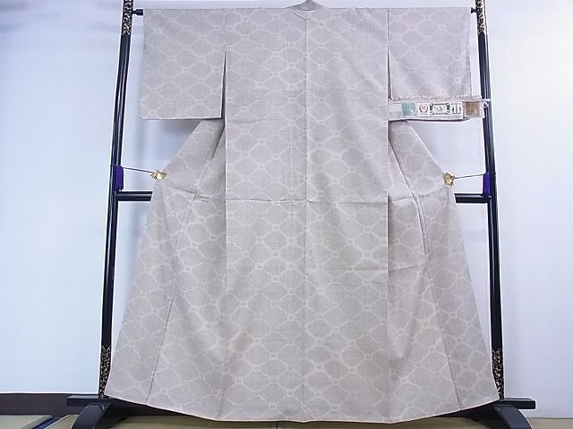 平和屋本店■極上　本場結城紬　重要無形文化財　80亀甲　亀甲繋ぎ　証紙付き　逸品　未使用　3kh1945 平和屋本店□極上 本場結城紬 重要無形文化財 80亀甲 亀甲繋ぎ 証紙