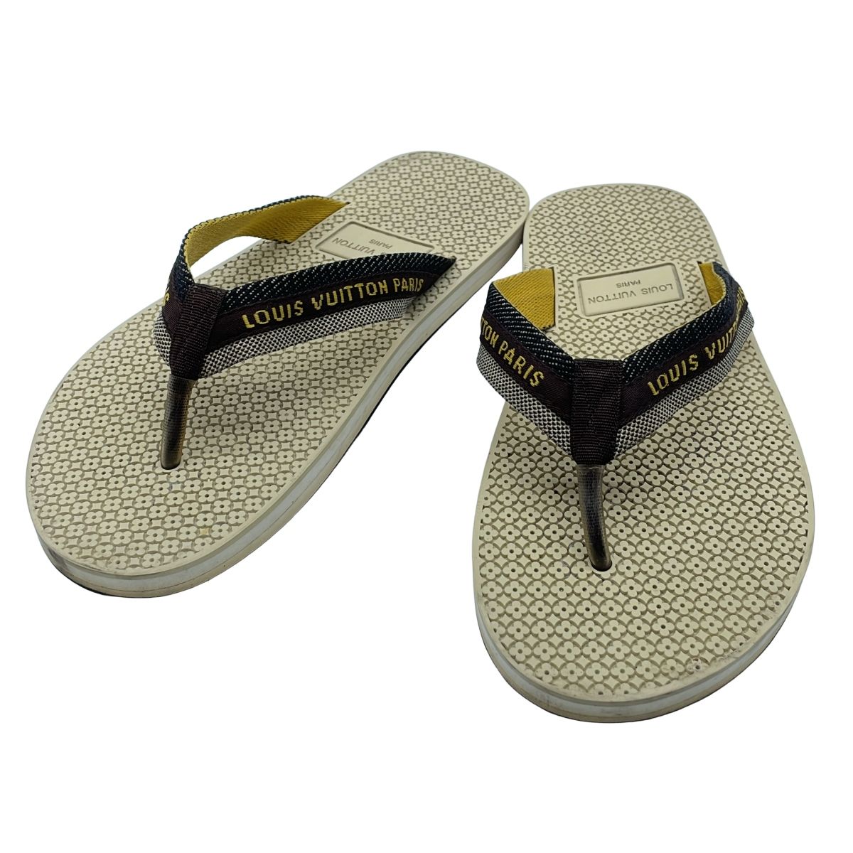 Louis Vuitton ビーチサンダル ベージュ LOUIS VUITTON ルイヴィトン ビーチサンダル ベージュ - メルカリ