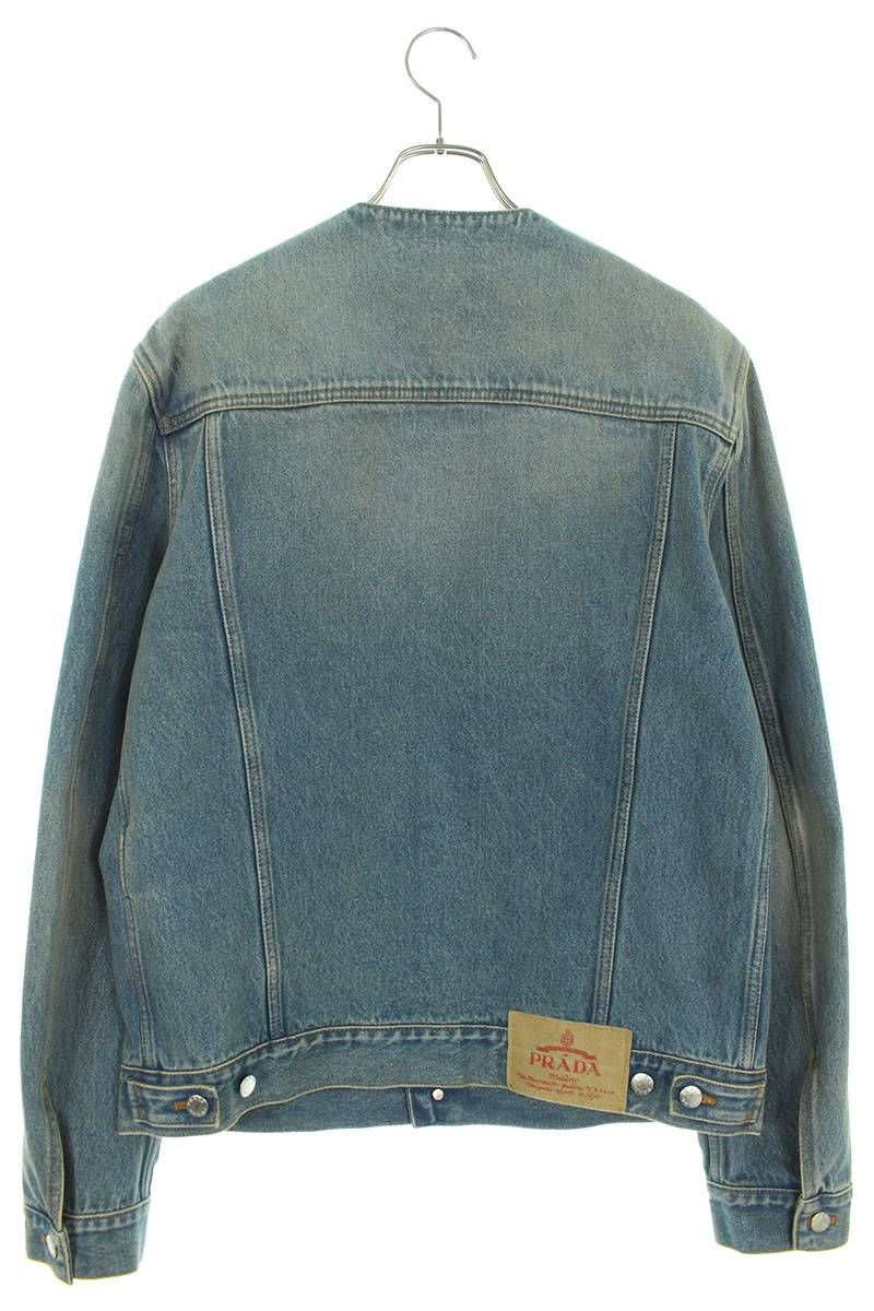 プラダ 23SS GEB229 S231 12K1 ノーカラーウォッシュドデニム