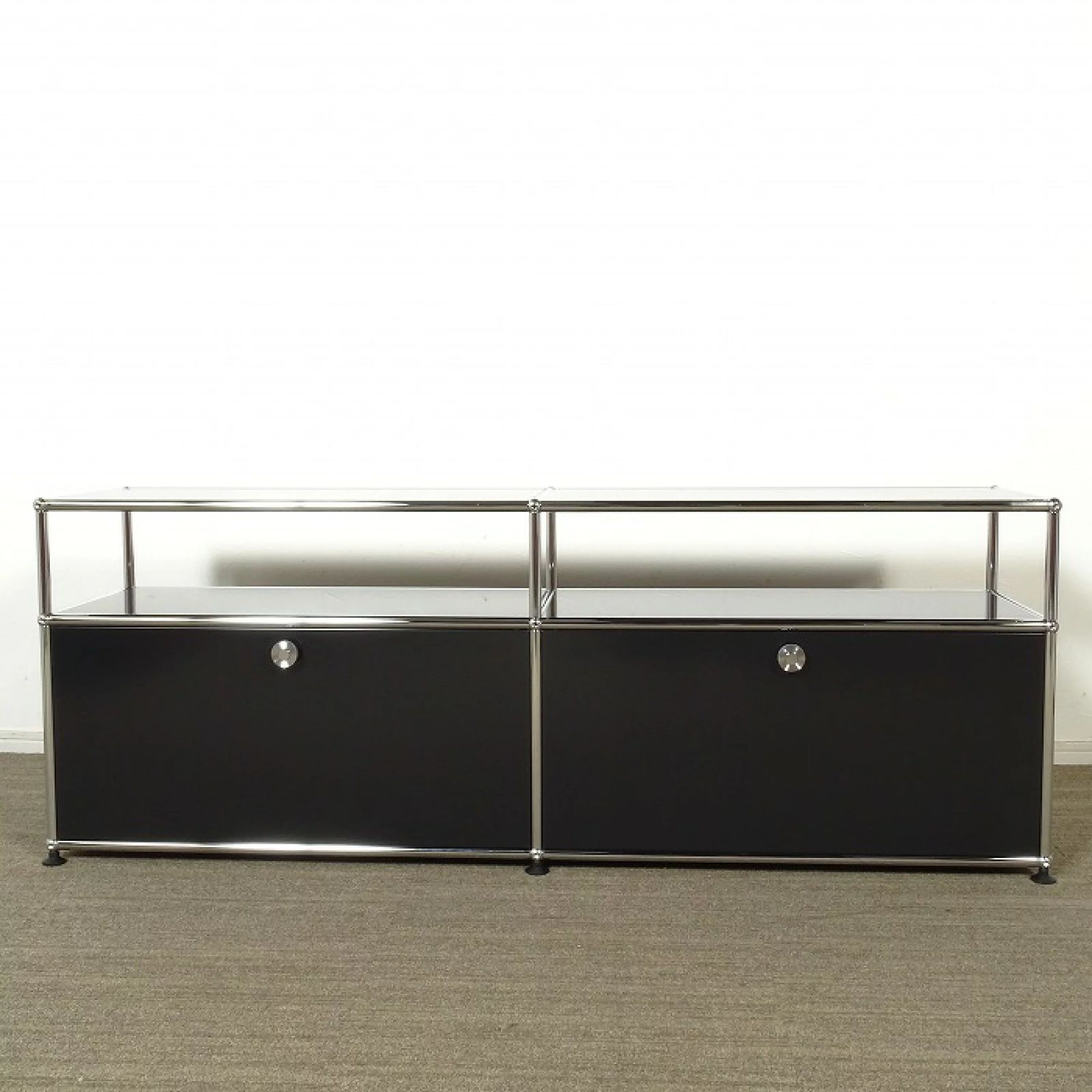 ◾︎SELUNO◾︎ アウトレット USM Haller USMハラー サイドボード ドロップダウンドア×2 ブラック 23万 v651