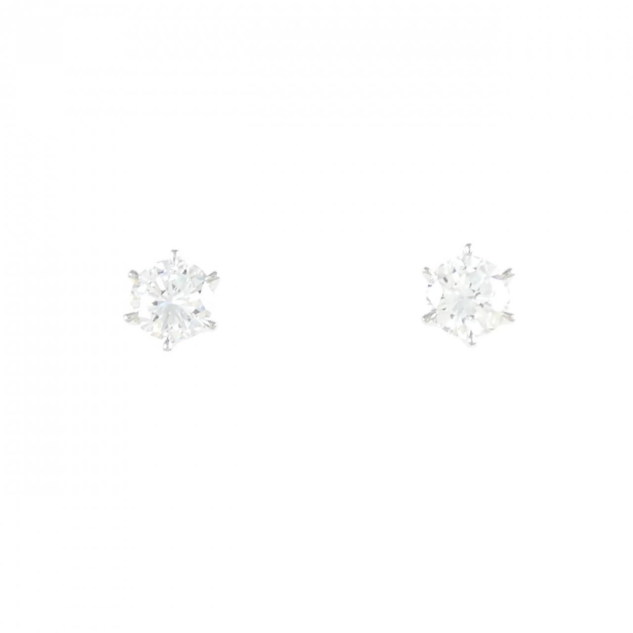 PT900 ダイヤモンド ピアス 0.302CT 0.300CT E SI1 Good