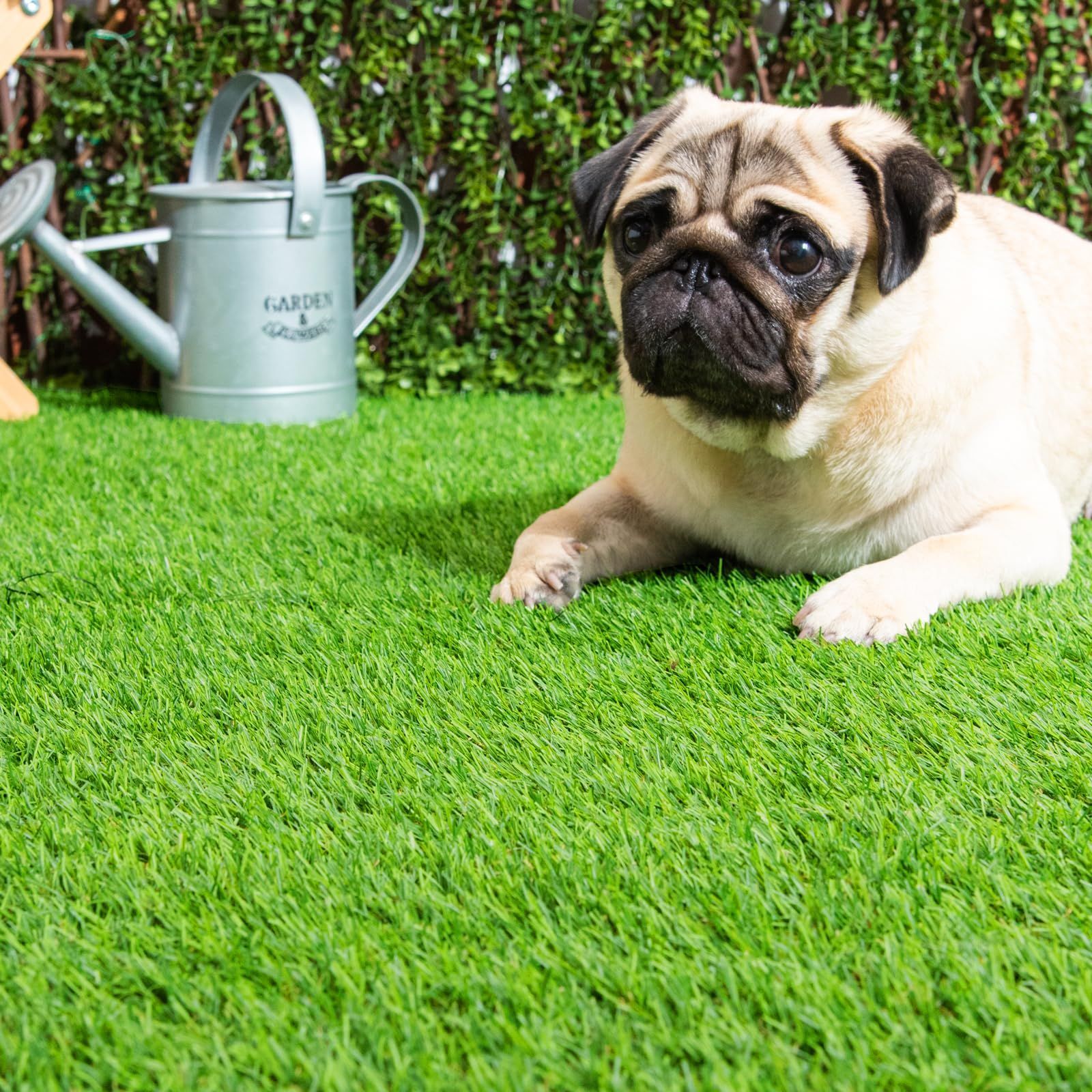 人工芝 1×10m 芝丈20mm 高耐久 超高密度 47万本 m2 タンスのゲン リアル ロール 人工芝生 U字ピン 24本付き 50900021 89273