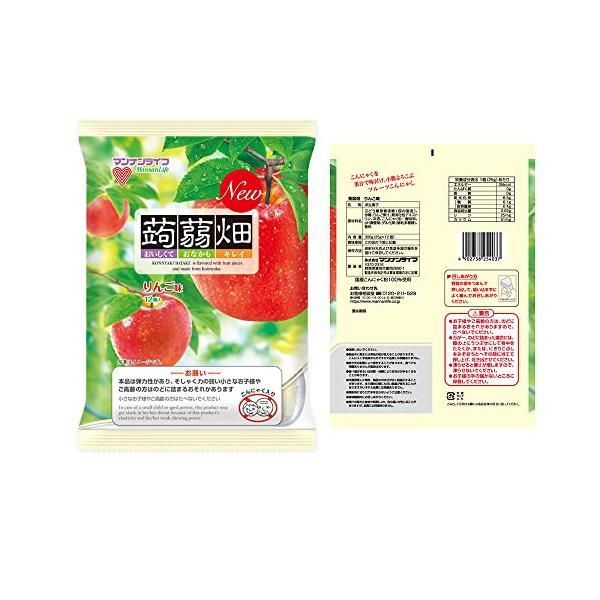 マンナンライフ 蒟蒻畑 3種 ぶどう味・白桃味・りんご味(25g×12個) 各２袋 合計72個