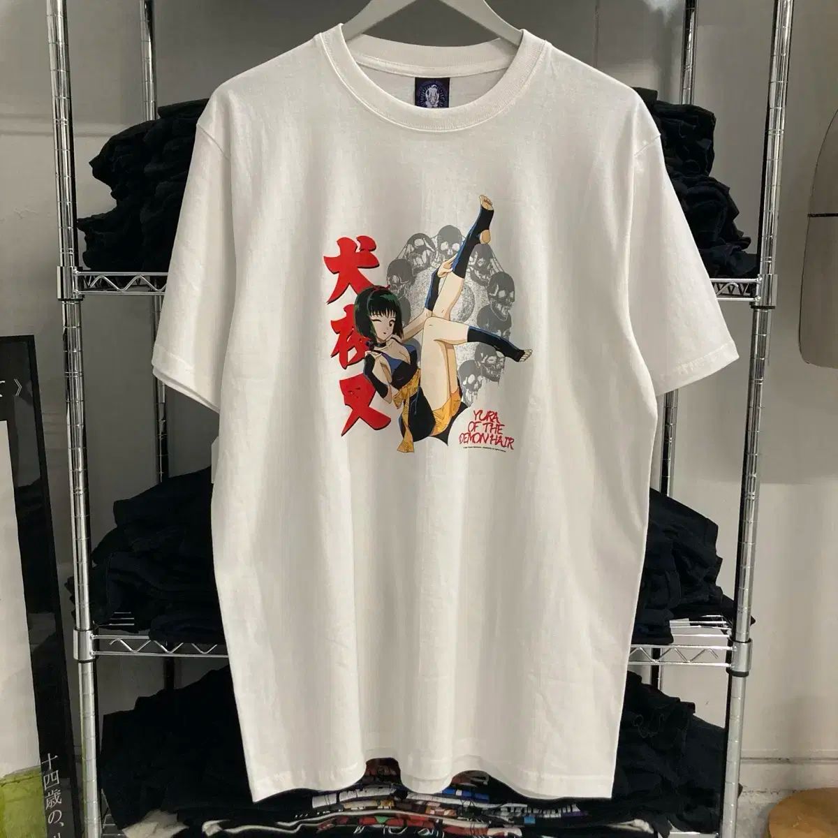 犬夜叉神社 由良 ブートレッグ アニメ Tシャツ Tシャツ 76年