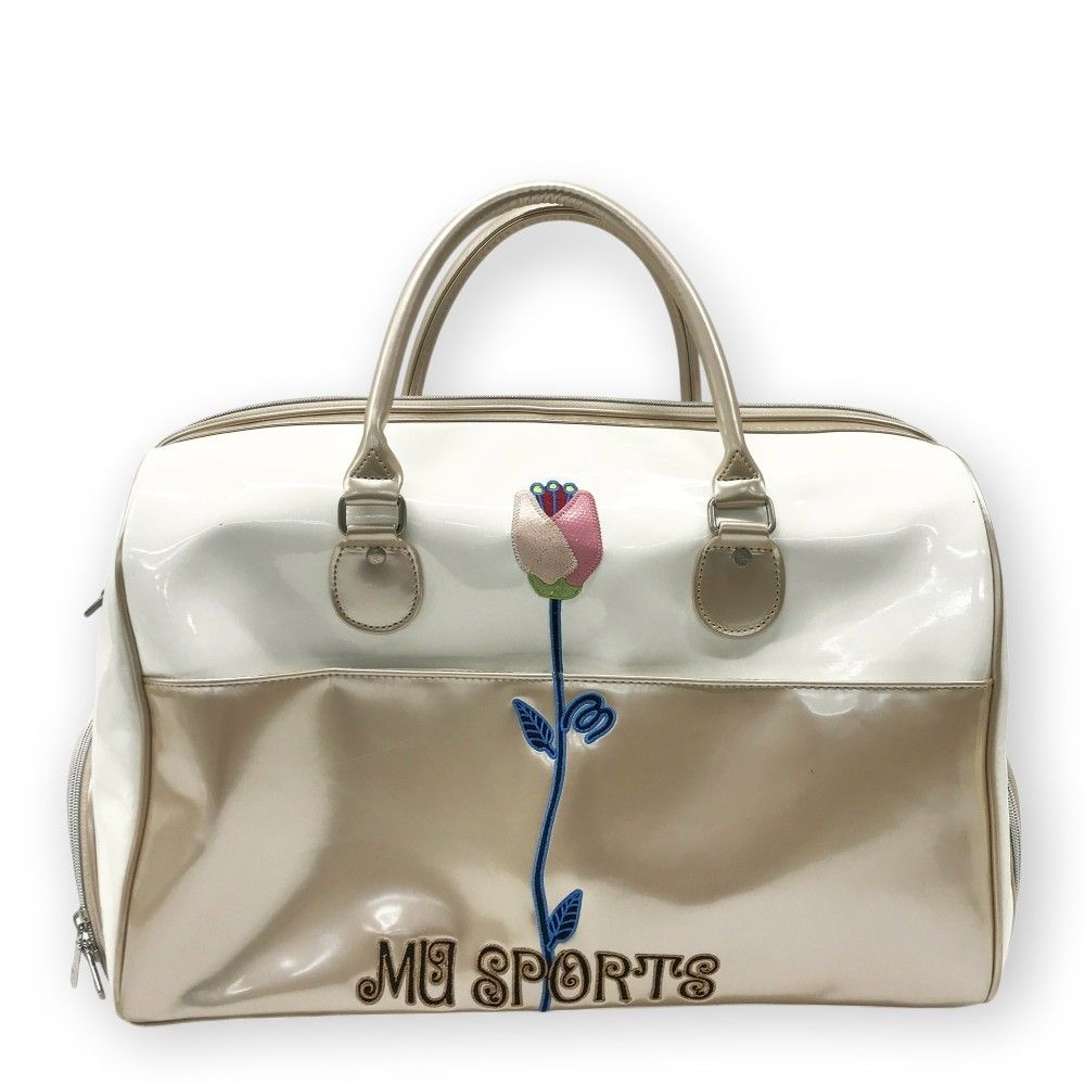 M.U SPORTS エムユースポーツ ボストンバッグ ホワイト系
