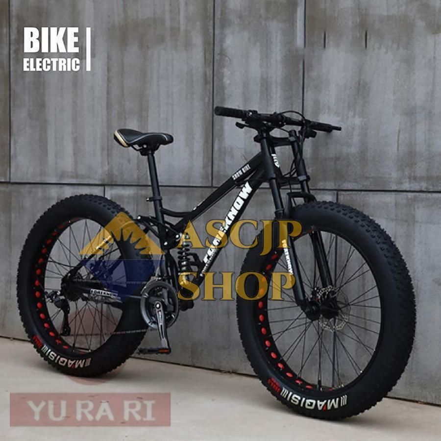 ☆新品 未使用☆自転車MTB、ファットホイールバイク/ファットバイク/ファットタイヤマウンテンバイク、ビーチクルーザーファットタイヤバイクスノー バイクファットビッグ - メルカリ