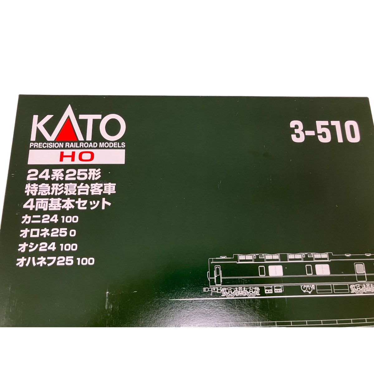 専用 KATO 3-510 HO 面白かっ 24系25形 特急形寝台客車 4両