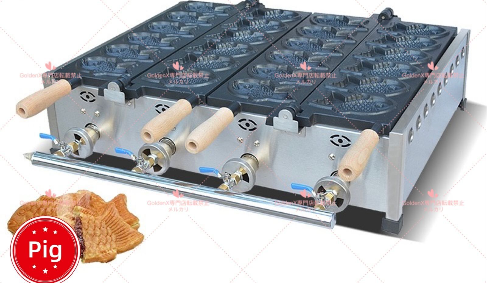 送料無料】LPガス たい焼き器 6匹 6匹焼ける！ 鯛焼き器 /業務用/厨房