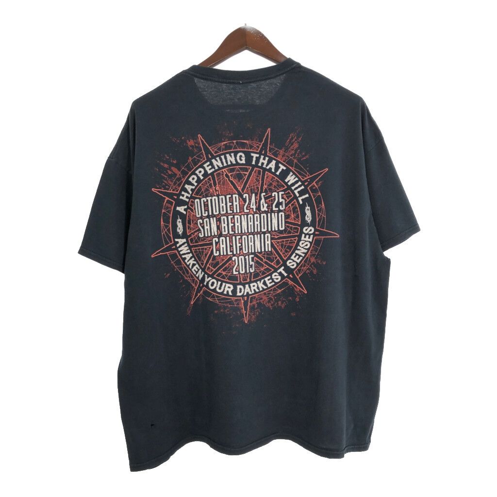 KNOTFEST Tシャツ バンド ブラック(メンズ XXL相当)中古 古着 U2200 