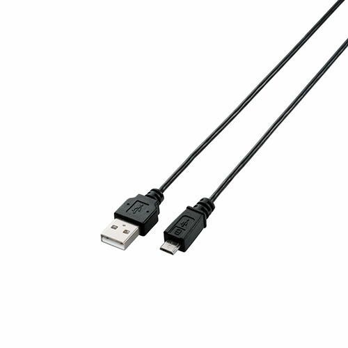 USB2.0ケーブル|A-microBタイプ|スリム|2m|ブラック U2C-AMBX20BKX5