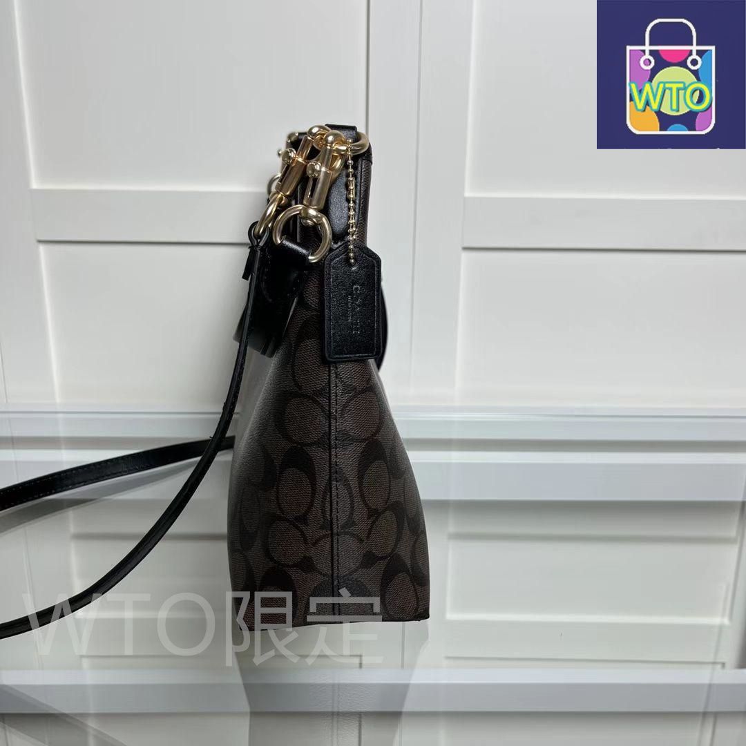 coach コーチ　イーディーショルダー　シグネチャー　ダークブラウン　大容量 COACH コーチ シグネチャー イーディー ショルダー バッグ 37123