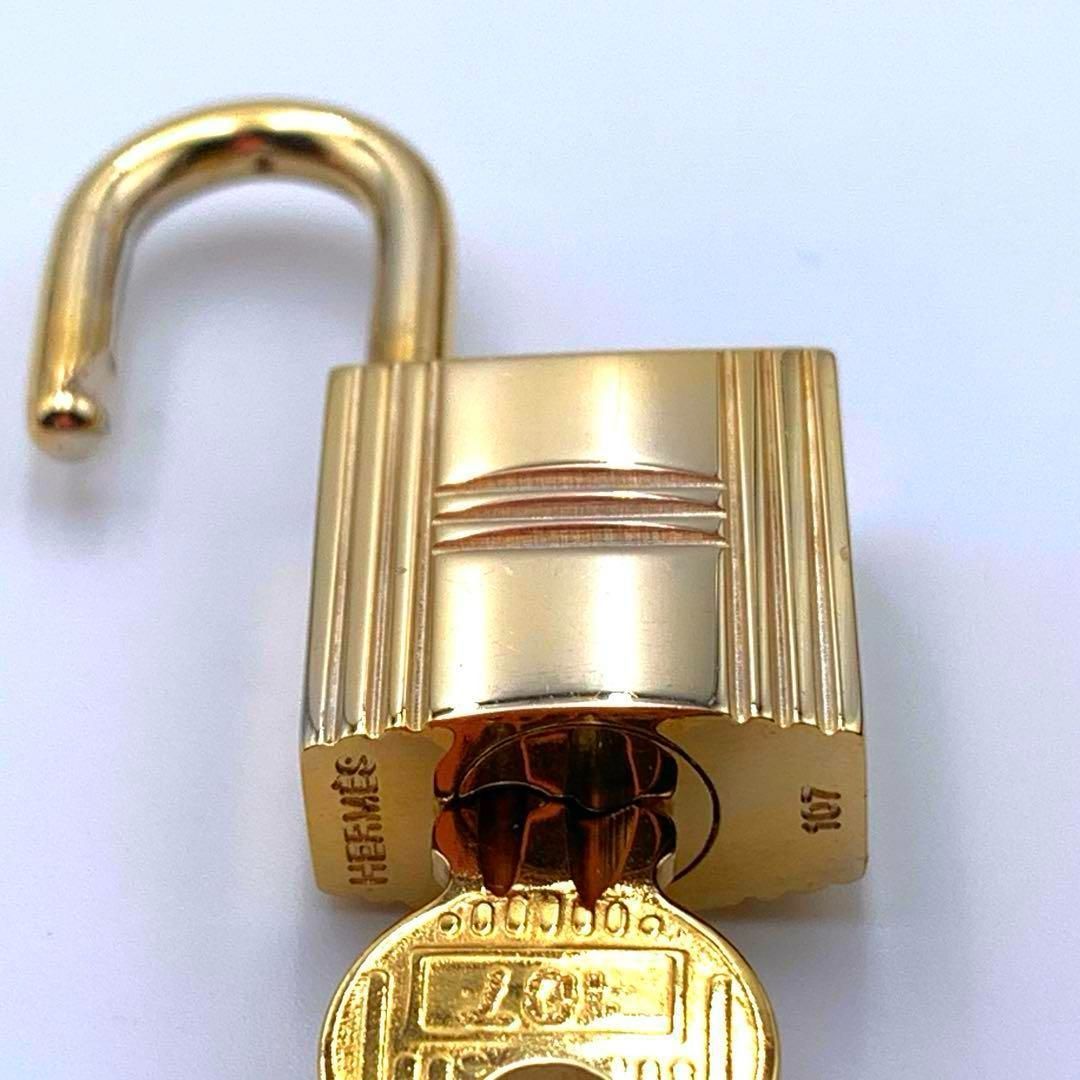 HERMES エルメス カデナ 24Kメッキ No.107 107番 鍵付き