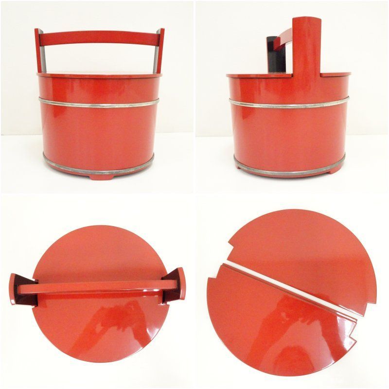 手桶水指 朱 塗師 陽斎 木箱入 茶道具 古物品 手桶水指 朱 塗師 陽斎 木箱入 茶道具 古物品 - メルカリ