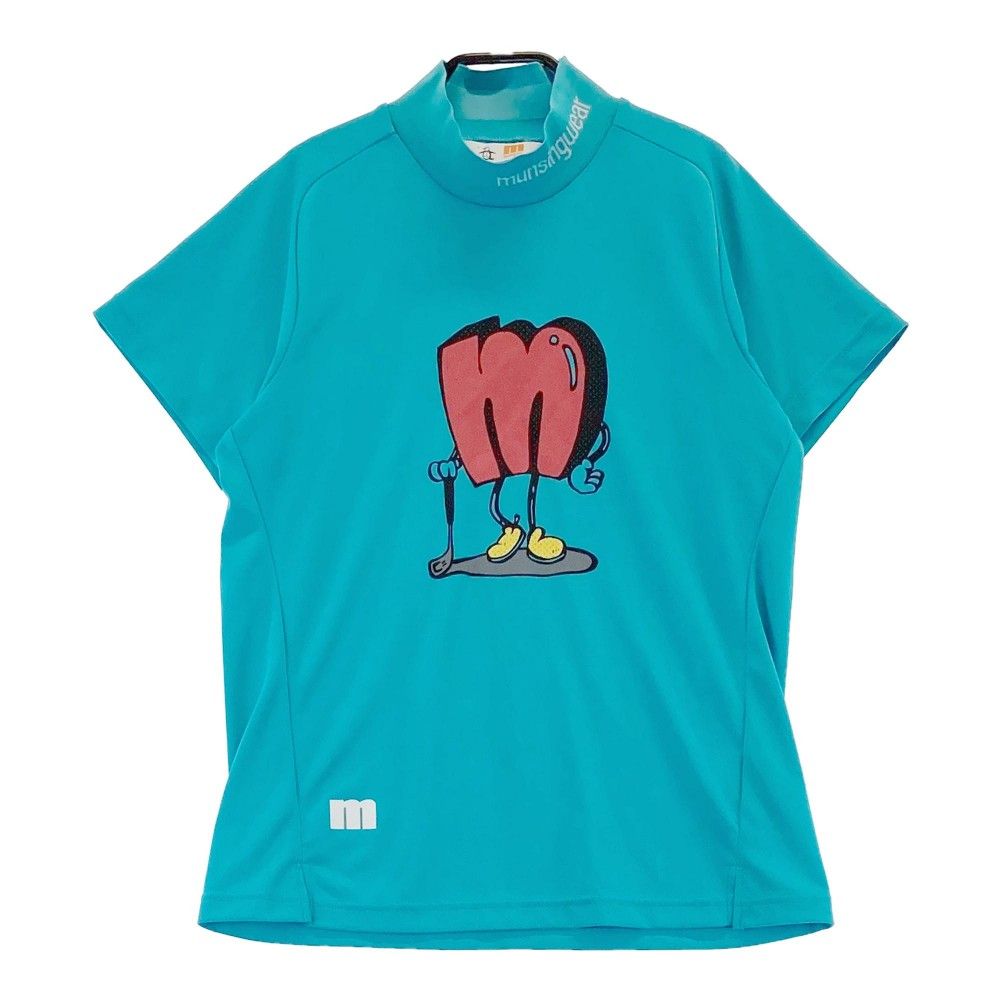 サイズ：L MUNSING WEAR マンシングウェア MEWVJA11 2023年モデル ハイネック 半袖Tシャツ  ブルー系 [240101384408]# ゴルフウェア レディース ストスト