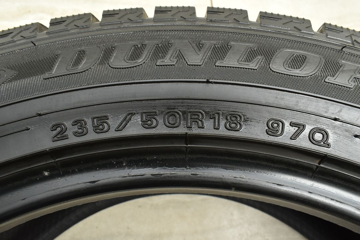 【バリ溝】ダンロップ ウィンターマックス WM02 235/50R18 4本 レクサス LS600h LS460 アルファード ヴェルファイア ティグアン Q7