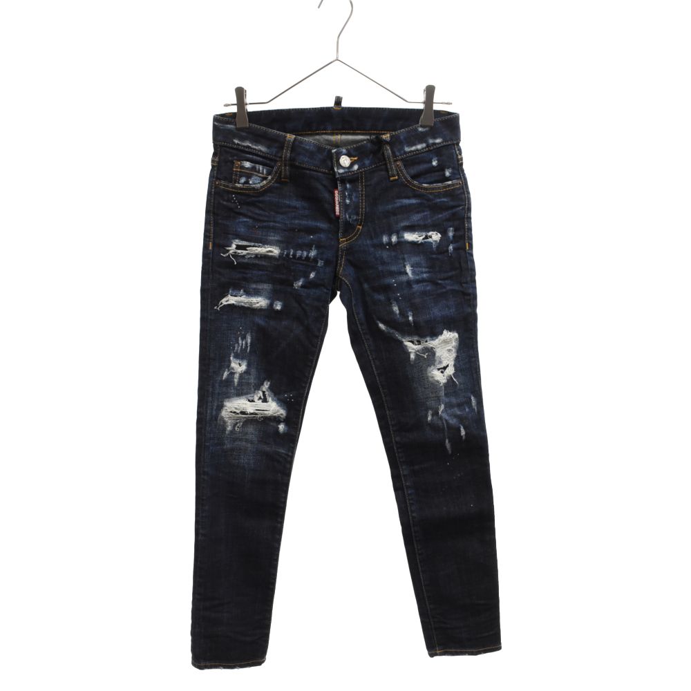 DSQUARED2 ジェニファー クロップドジーンズ 38 ダメージ ペイント DSQUARED2 - 【レディース】 Jennifer Cropped Jean