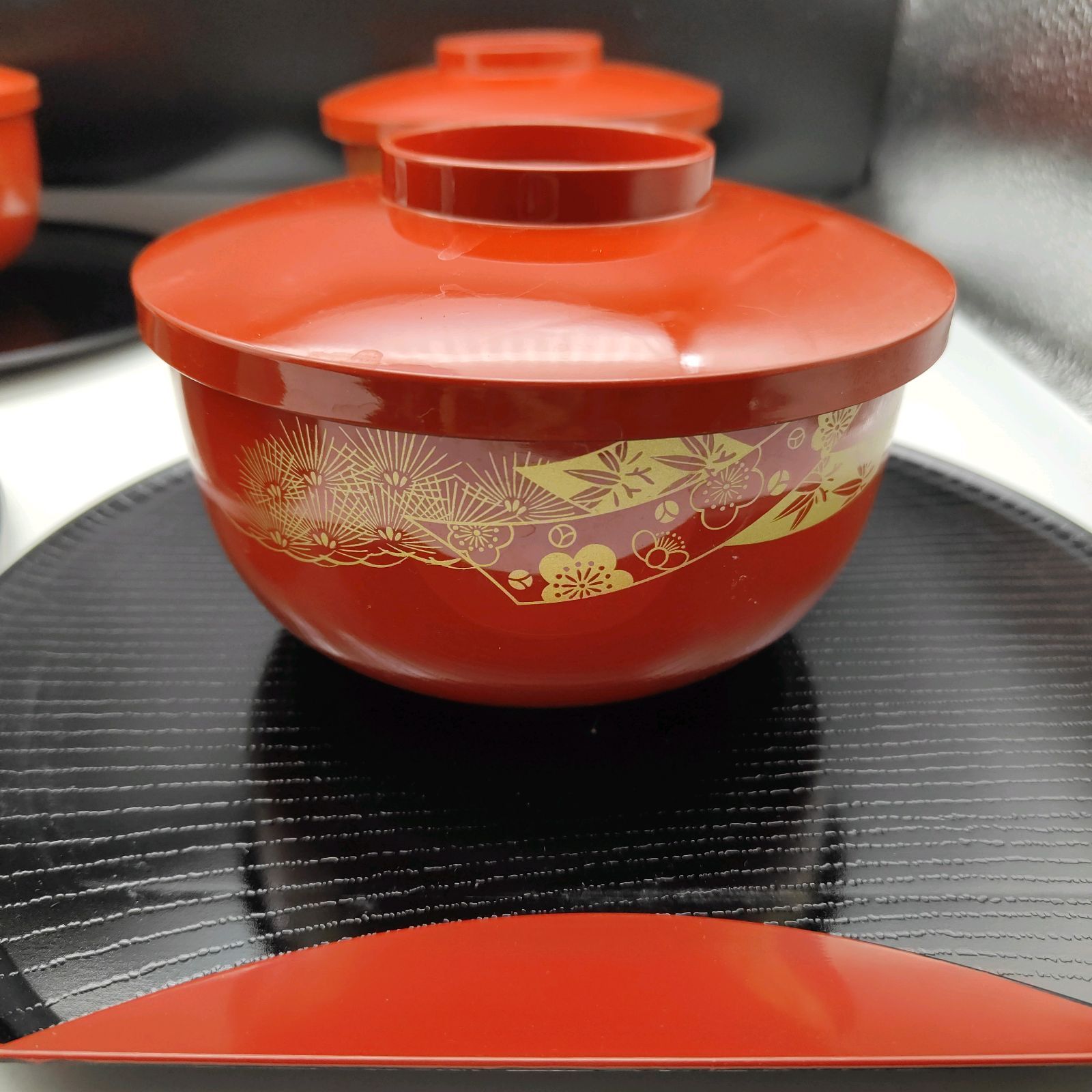 古道具を暮らしに。 山中漆器 亀甲平椀 2客セット 小鉢 古道具を暮らしに。 山中漆器 亀甲平椀 2客セット 小鉢