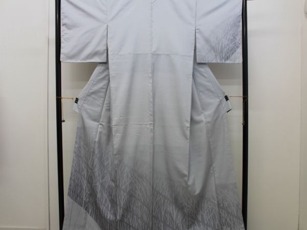 平和屋着物□極上 結城紬 奥順謹製 はたおり娘 手緒里 100亀甲 霞草花