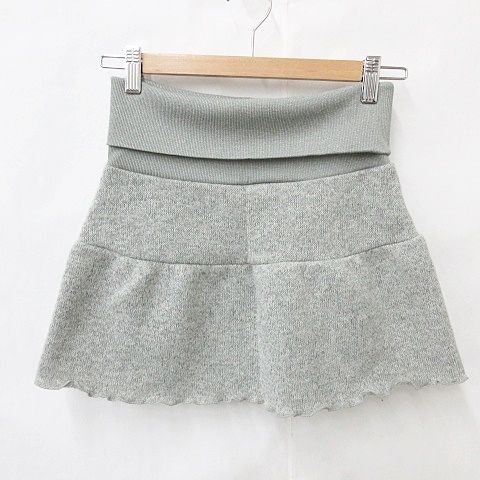 コルウィン Kolwin スカート ゴルフ ニット 裏起毛 グレー F