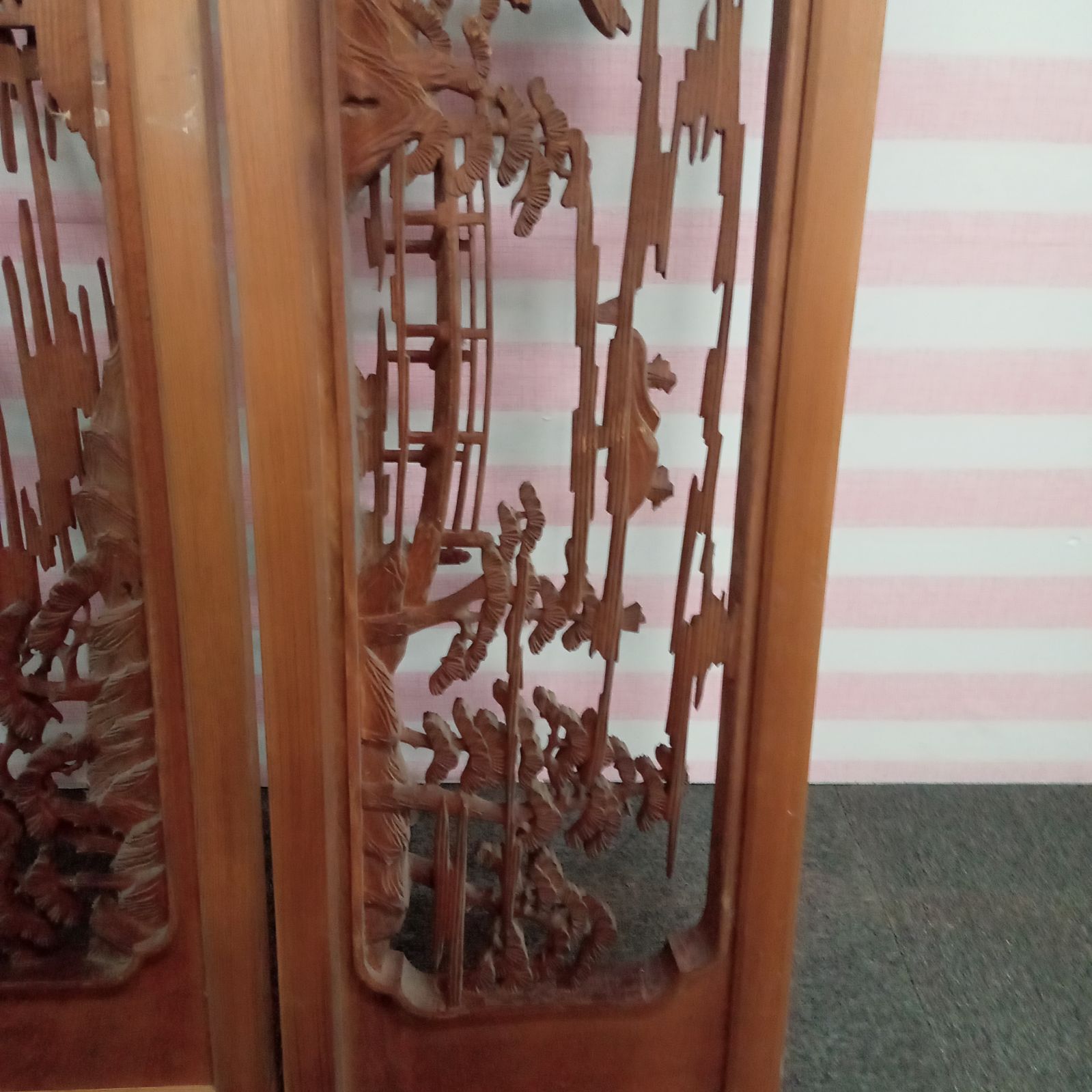 ◯ 欄間 建具 2枚セット レトロ 木製 アンティーク 昭和 - メルカリ
