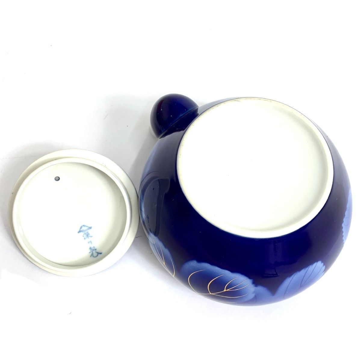 陶器製茶器セット 深川製 急須1 湯呑み5 深川製磁 松竹梅 茶器揃