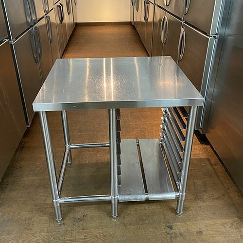作業台 パンラック付き BGなし 幅750×奥行600×高さ800 業務用