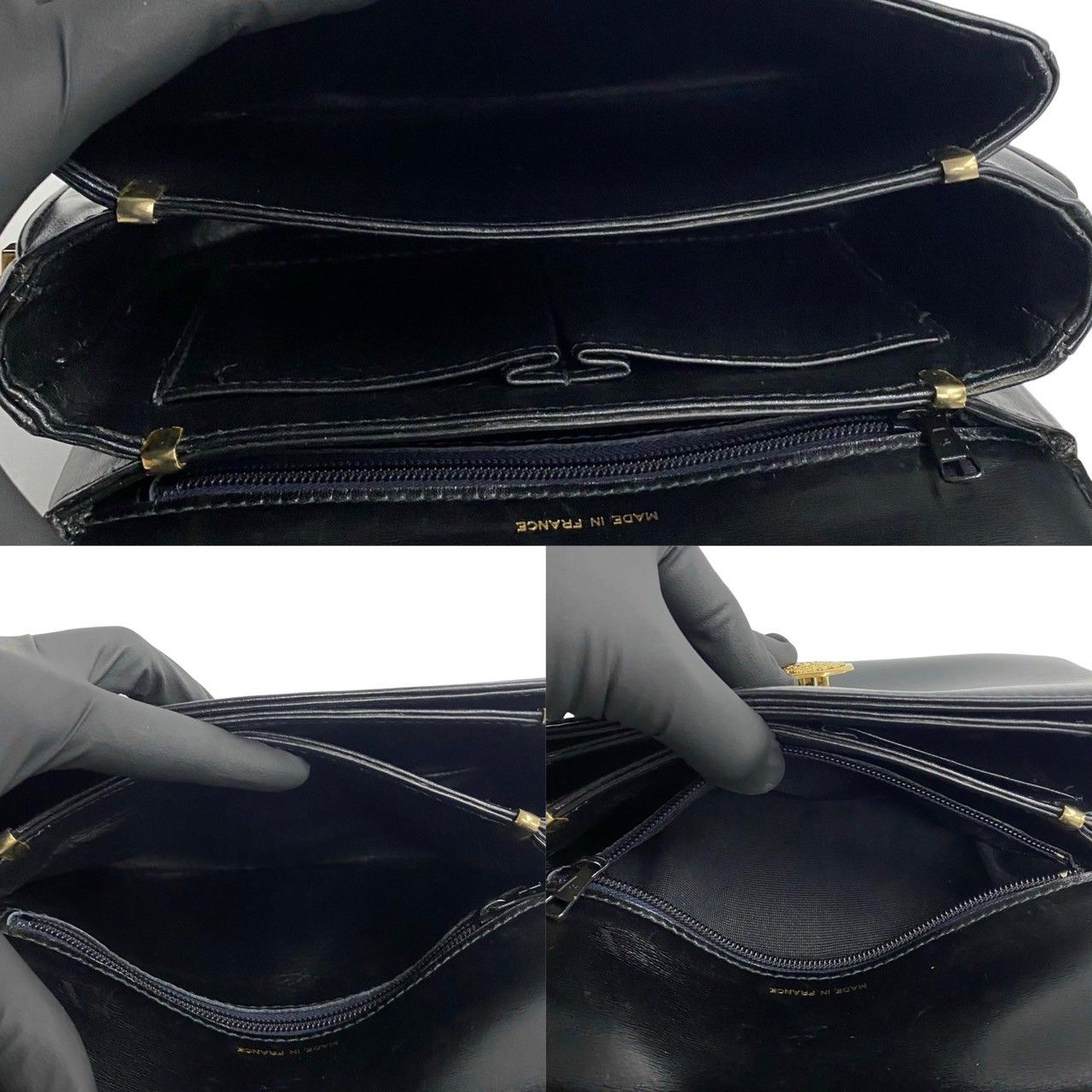極 美品 希少品 CELINE セリーヌ ヴィンテージ トリオンフ 金具 カーフ レザー 本革 ショルダーバッグ ポシェット ブラック 21584 CELINE - 極 美品 希少品 CELINE セリーヌ ヴィンテージ トリオンフ